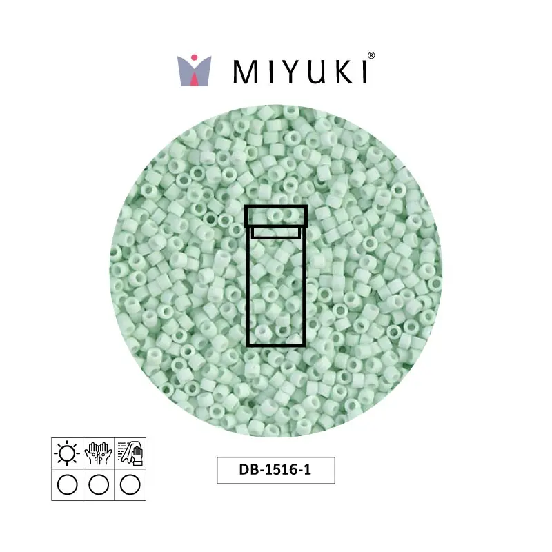 Miyuki delica 11/0 DB1516-1 mate opaco claro verde menta x 3g