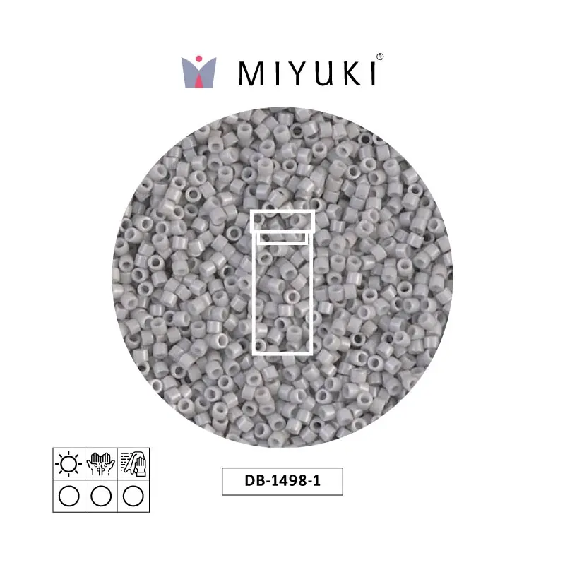 Miyuki delica 11/0 DB1498-1 opaco claro smoke x 3g