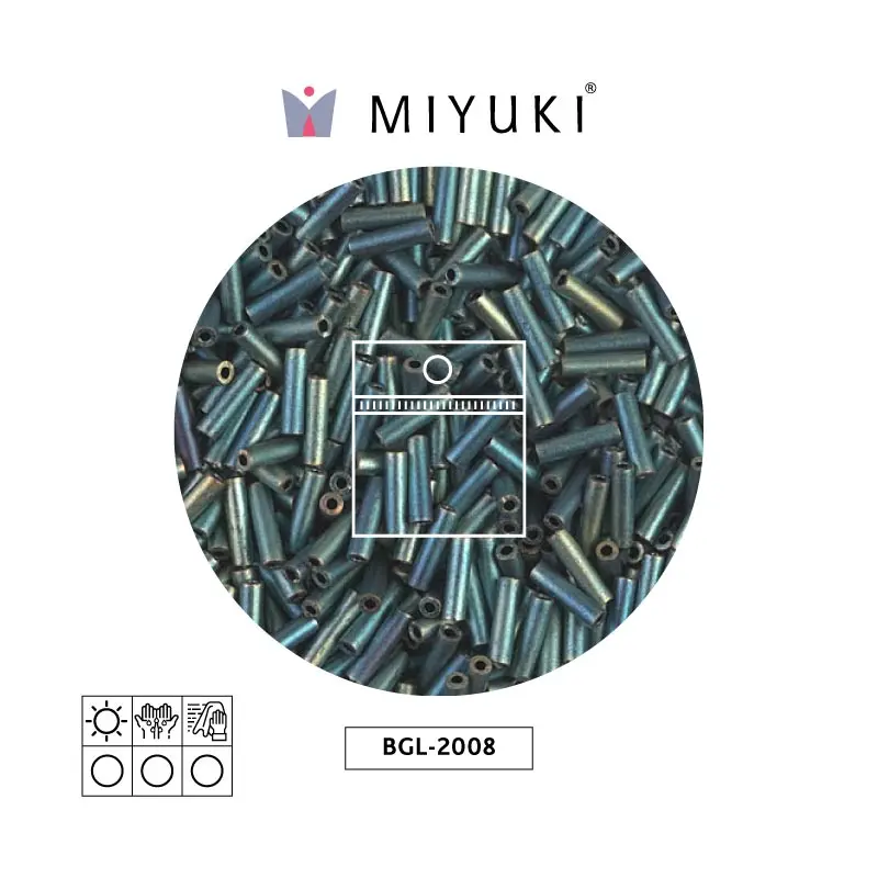 Miyuki bugle 6mm BGL2008 mate metalizado patina AB x 25g
