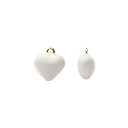 Dije esmaltado blanco corazon 15mm W09919A12Y x und