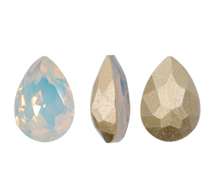 4320CH pera 10x14mm 234 white opal x und