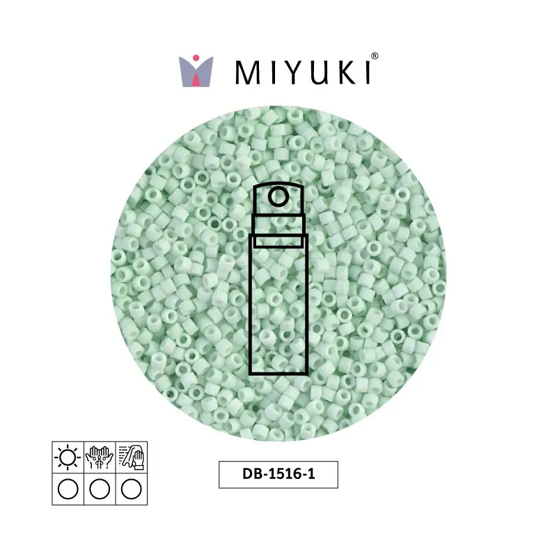 Miyuki delica 11/0 DB1516-1 mate opaco claro verde menta x 10g
