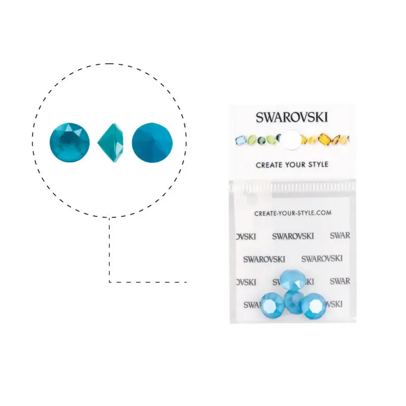 1088 swarovski chaton crystal azure blue SS39 x 4unds