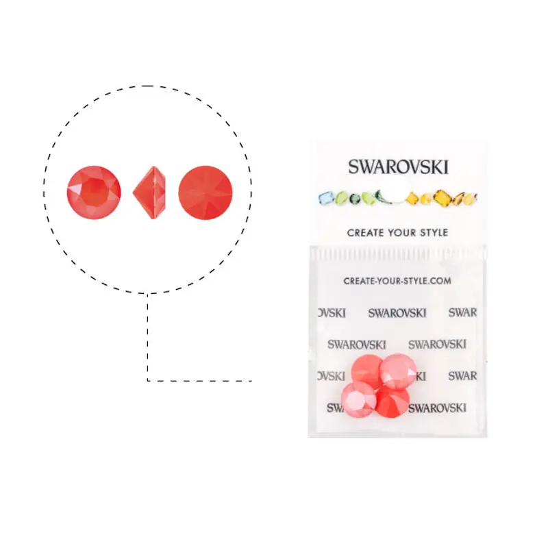 1088 swarovski chaton crystal light coral SS39 x 4unds