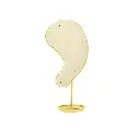 Exhibidor de aretes en microfibra beige 13x5.5 cm x und