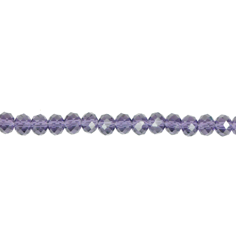 Murano rondela facetada 8mm purpura 12 x 62unds