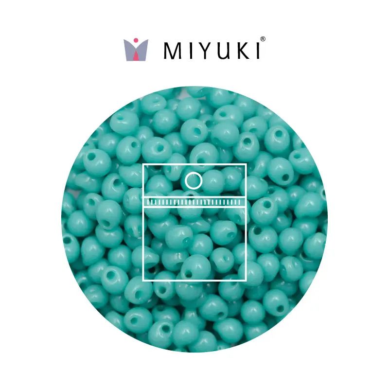 Miyuki drop beads 2.8mm DP0012l op carib teal x 25g