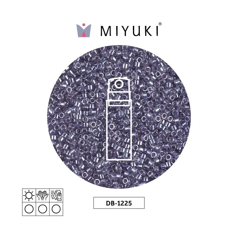 Miyuki delica 11/0 DB1225 transparent light amethyst luster x 10g