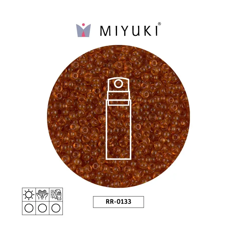Mostacilla Miyuki rocalla 11/0 RR0133 transparente topaz x 10g