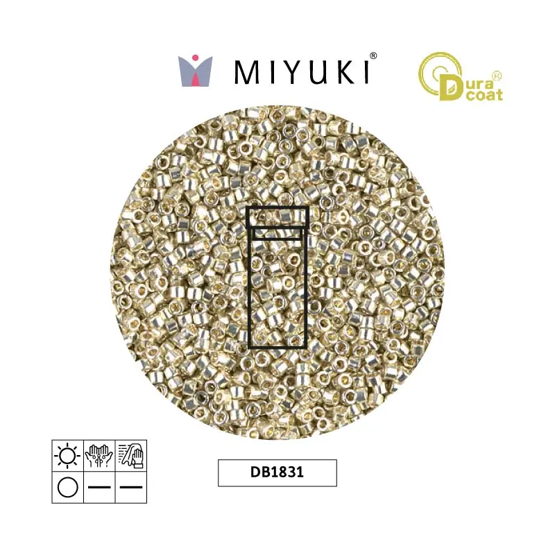 Miyuki delica 11/0 DB1831 silver galvanizado x 3g