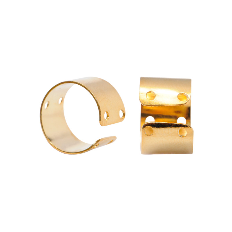 Ear cuff 6 perforaciones 8x12mm/rodio x und