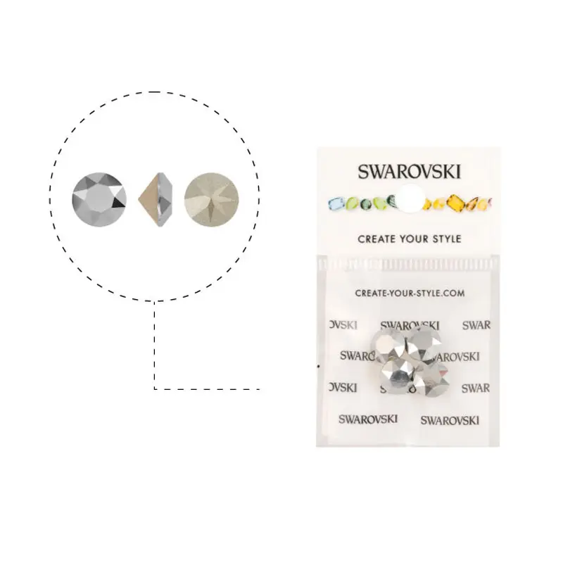 1088 swarovski chaton crystal ligth chrome F SS39 x 4unds