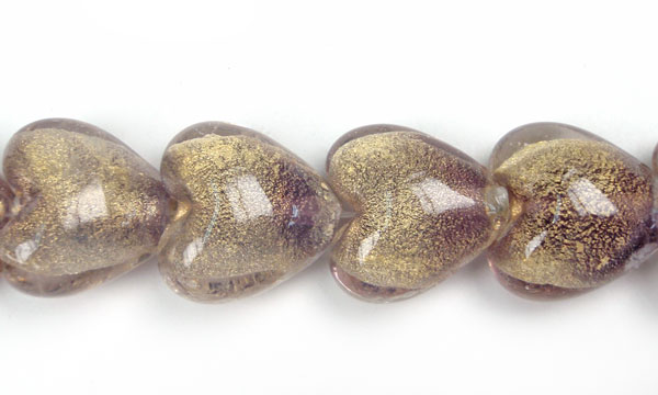 Sarta corazon 15mm Dorado WY-673 x 25unds