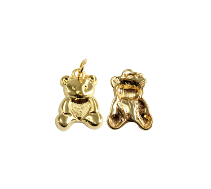Herraje oso corazon Z3890 18x14mm/dorado x und