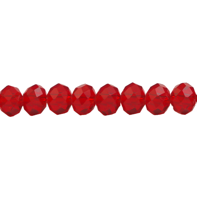 Murano rondela facetada 4mm light siam 28 x 110unds