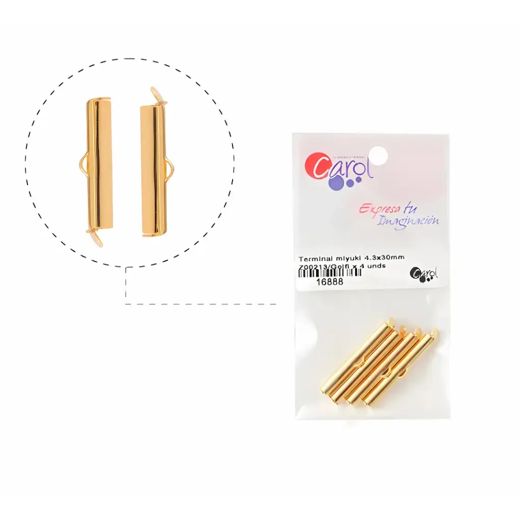 Terminal miyuki 4x30mm/Golfi x 4 unidades