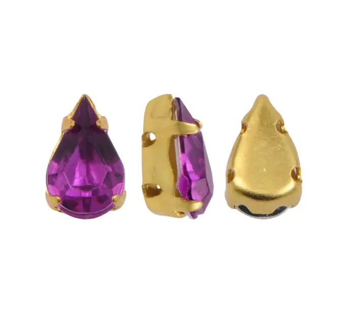 Acrilico K1017 gota con cono 5x8mm purple velvet 5 x und