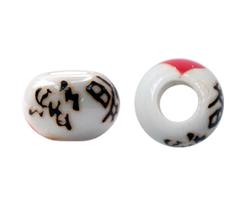 Ceramica pandora 13mm corazon rojo x und