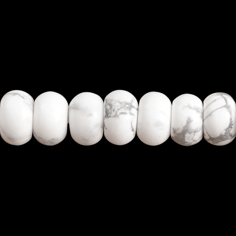 Sarta redondel 6mm howlite white x 98 unds