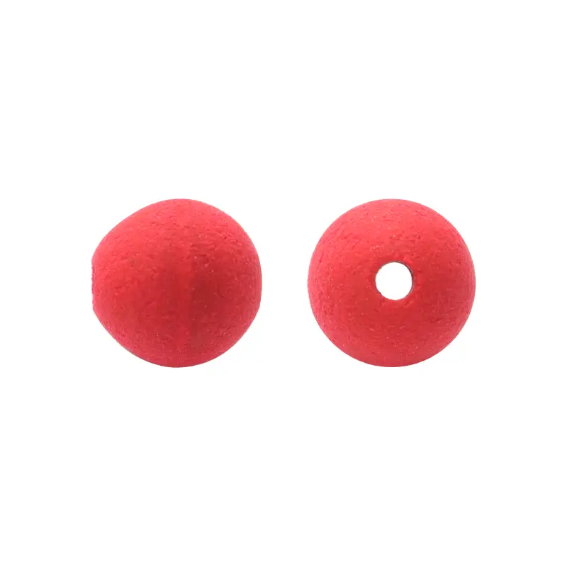 Bola neopreno lisa 8mm rojo x 12 unds