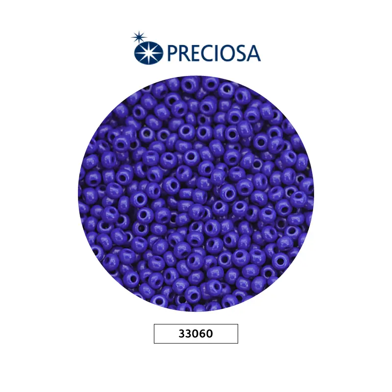 Mostacilla checa preciosa 2mm 33060 OP azul rey x 500g