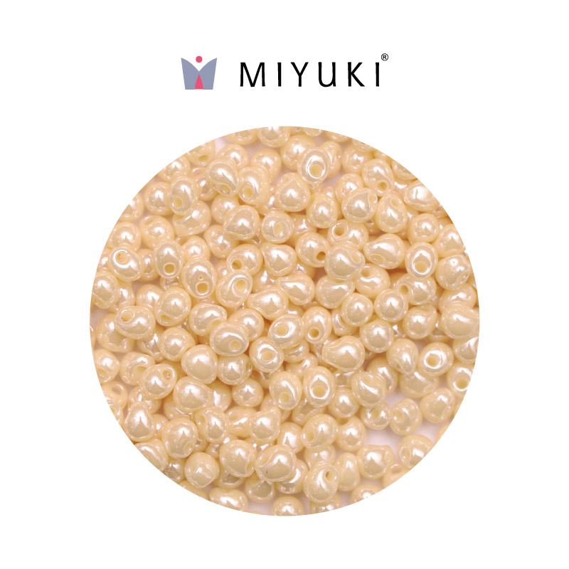 Miyuki drop beads 3.4mm DP0441 paque mocca latte brillo x 500g