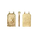 Dije rectangular sagrado corazón 13x24mm/Golfi x und