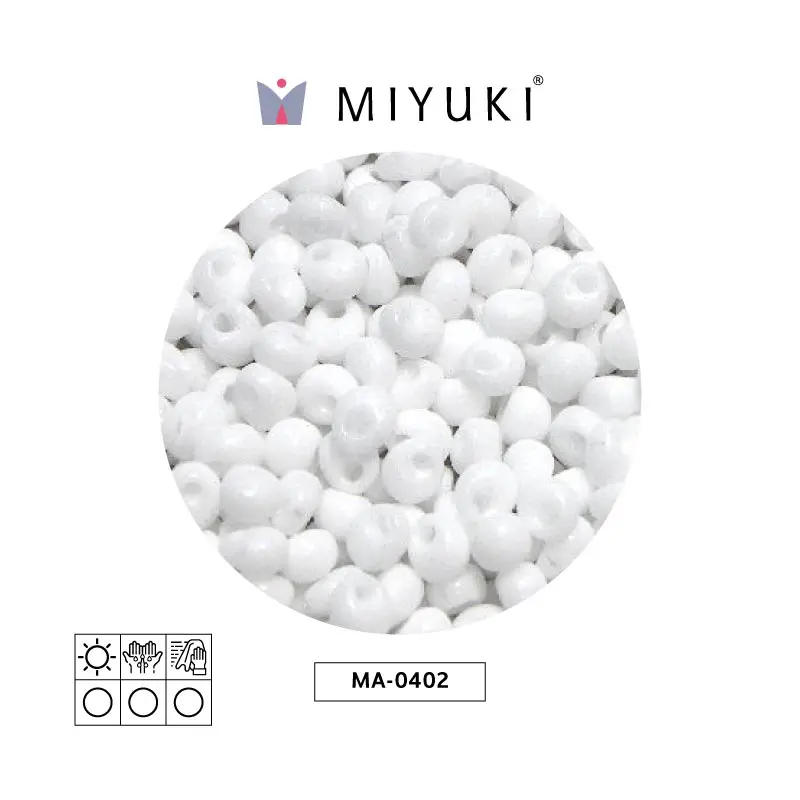 Miyuki magatama 4mm MA0402 blanco x 250g