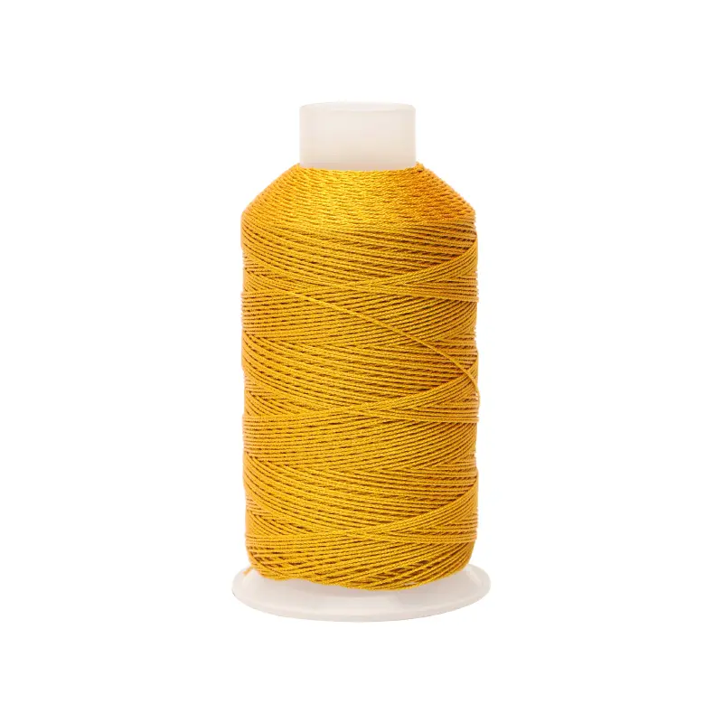 Hilo poliester metalizado 9 hilos L195 dorado x rollo 350m