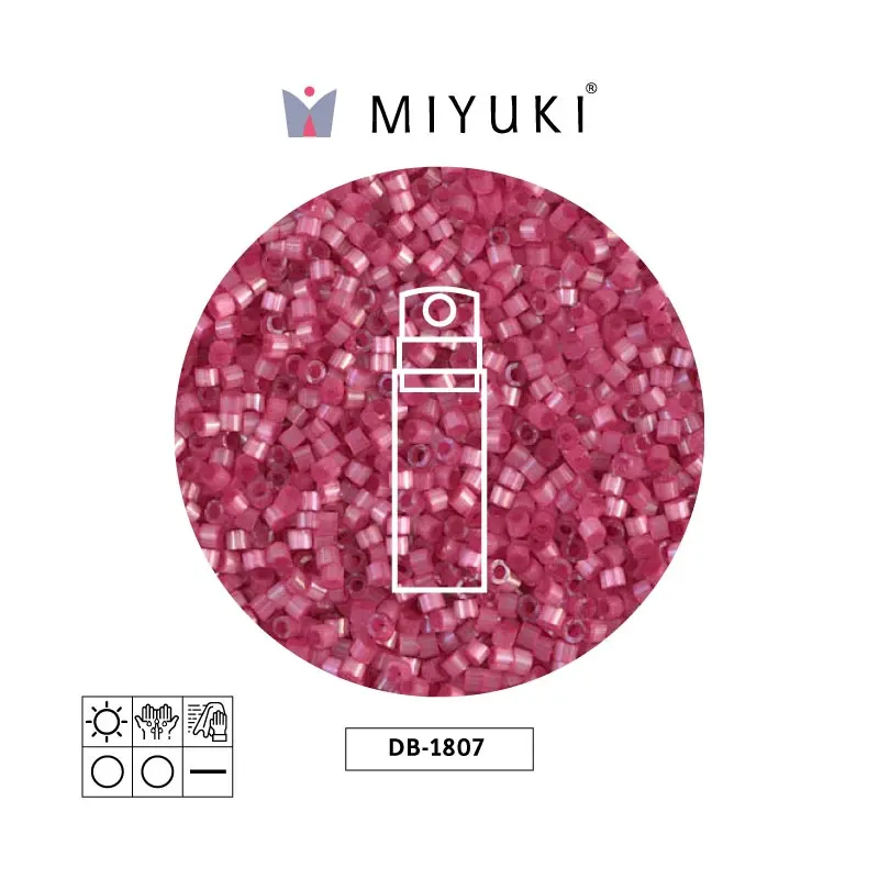 Miyuki delica 11/0 DB1807 rosado rosa satinado x 10g
