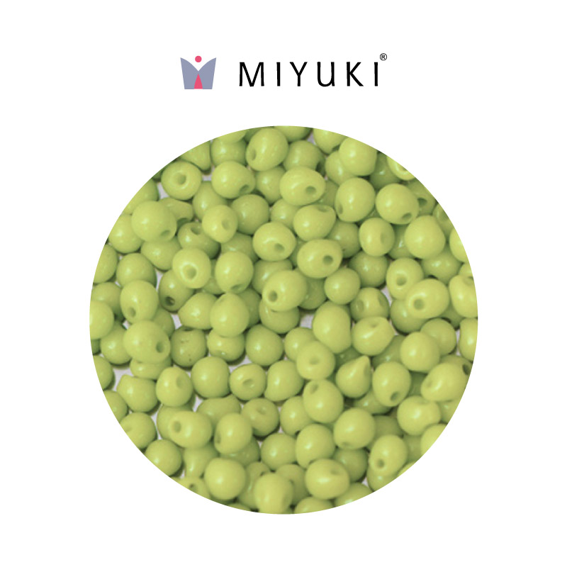 Miyuki drop beads 3.4mm DP0416 opaco verde chartreuse x 500g