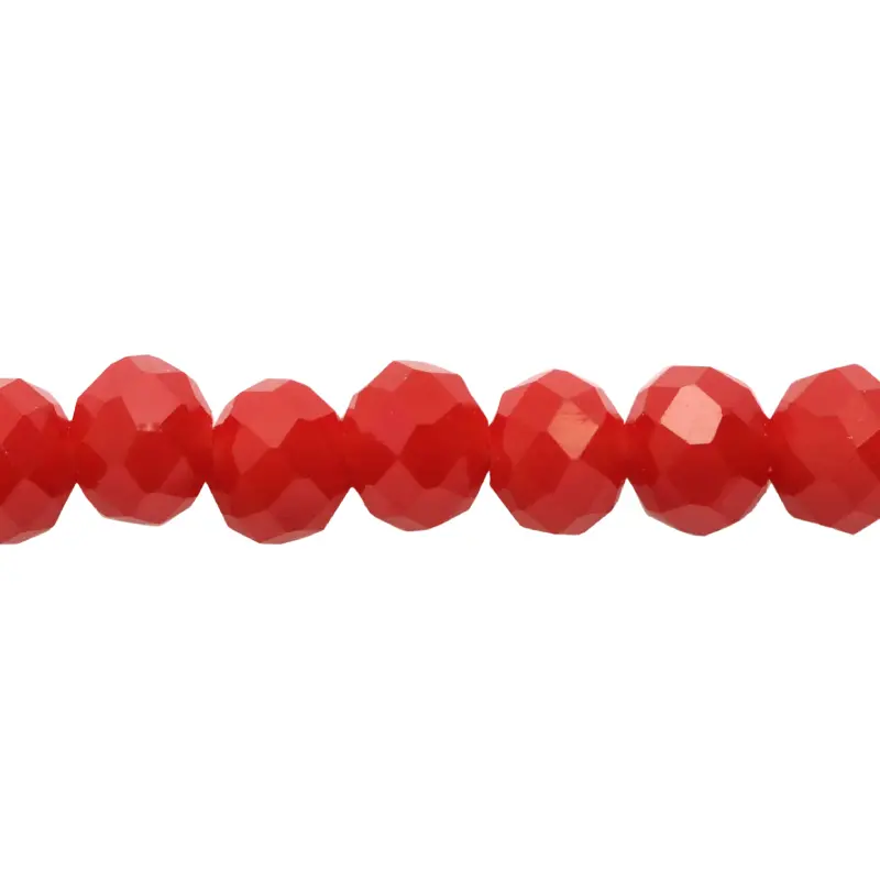 Murano rondela facetada 3mm dark coral 82 x 145und