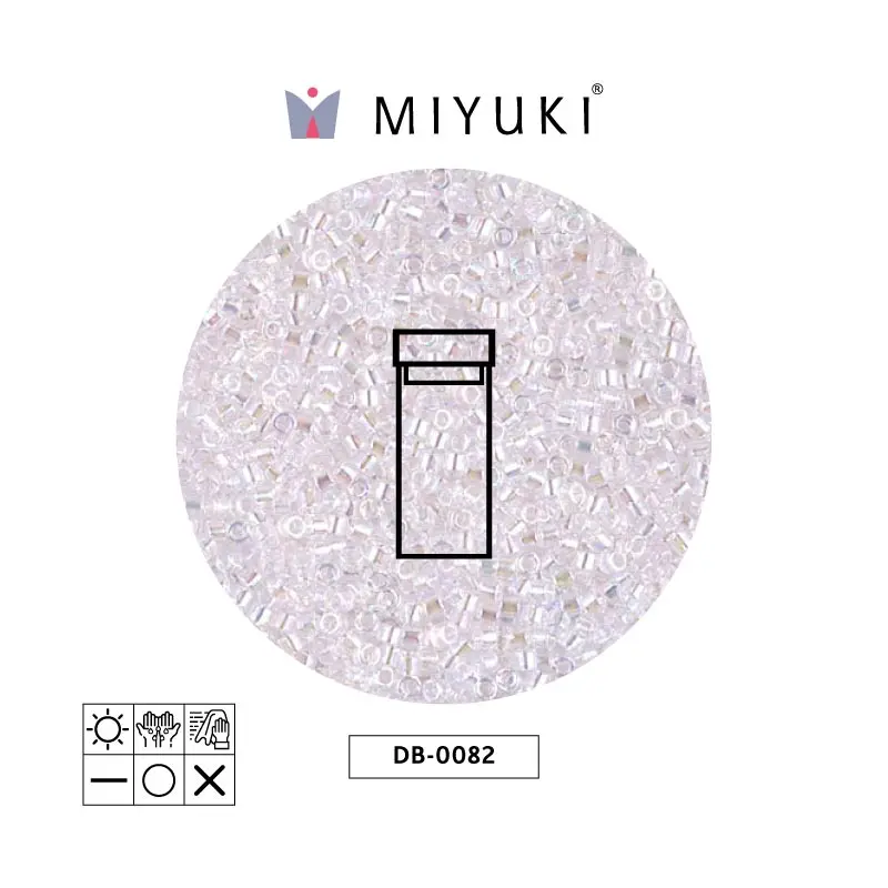 Miyuki delica 11/0 DB0082 transparente pálido rosado AB x 3g