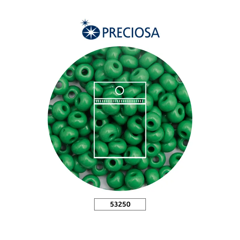 Mostacilla checa preciosa 6mm OP verde x 50g