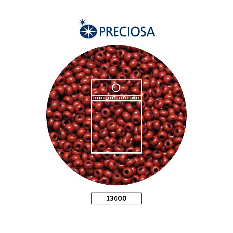 Mostacilla checa preciosa 2mm 13600 OP cafe claro x 50g