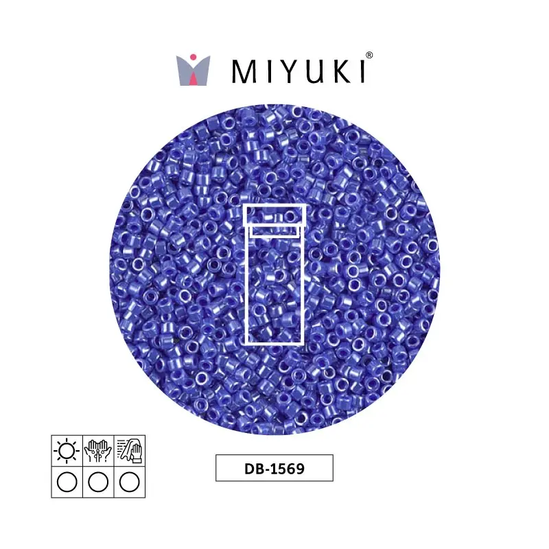 Miyuki delica 11/0 DB1569 opaco azul lusterr x 3g
