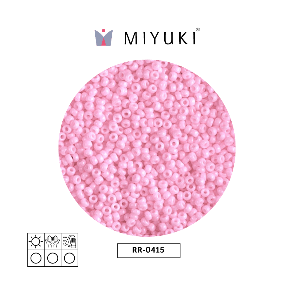 Mostacilla Miyuki rocalla 11/0 RR0415 opaco cotton candy rosado x 250g