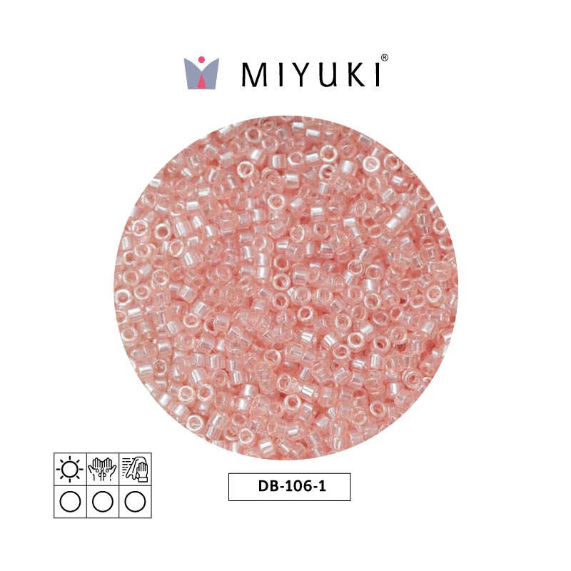 Miyuki delica 11/0 DB0106-1 shell rosado lusterr x 50g