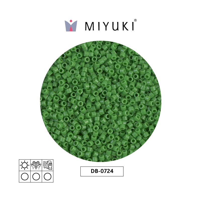 Miyuki delica 11/0 DB0724 opaco verde x 50gr
