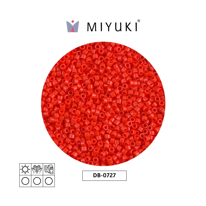 Miyuki delica 11/0 DB0727 opaco claro rojo x 50g