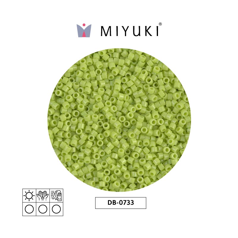Miyuki delica 11/0 DB0733 verde chartreuse opaco x 50gr