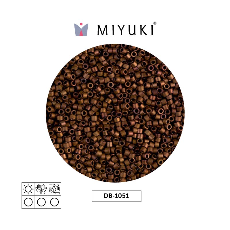 Miyuki delica 11/0 DB1051 matte metallic bronze/gold AB x 50gr