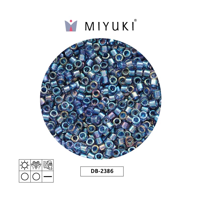 Miyuki delica 11/0 DB2386 color lined night sky x 50g