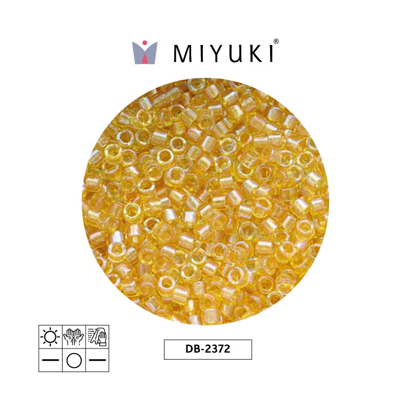 Miyuki delica 11/0 DB2372 color lined marigold x 50g