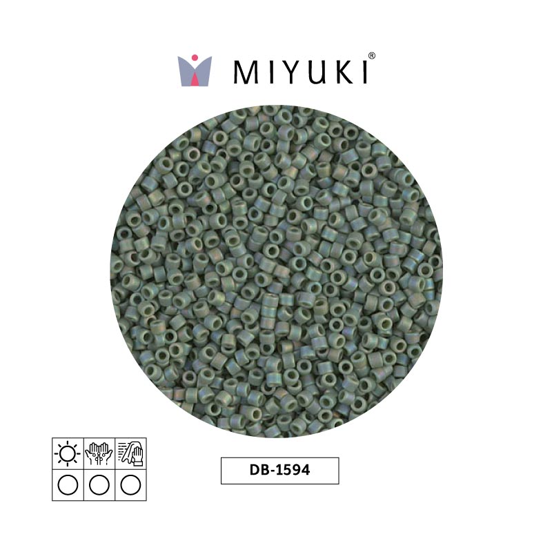Miyuki delica 11/0 DB1594 mate opaco verde AB x 50g