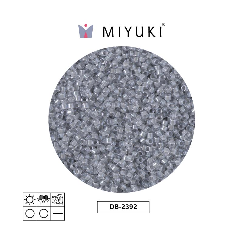 Miyuki delica 11/0 DB2392 color lined pewter x 50g