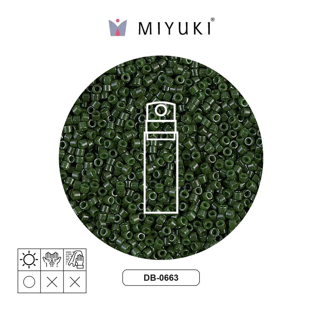 Miyuki delica 11/0 DB0663 opaco verde x 10g