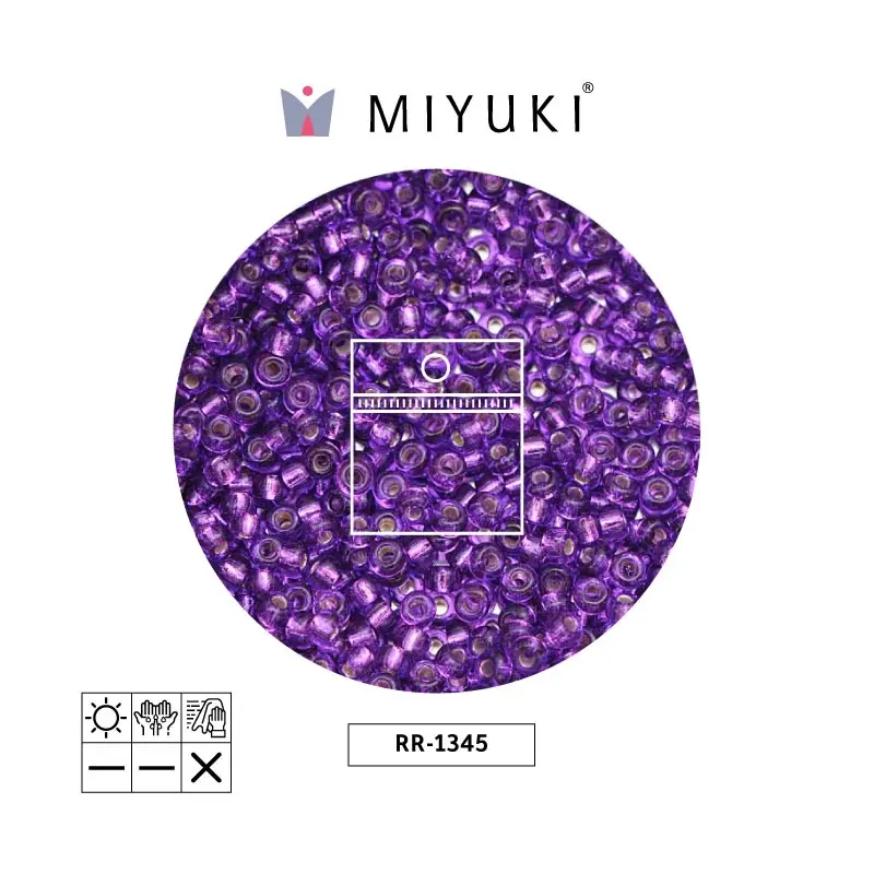 Mostacilla Miyuki rocalla 11/0 RR1345 silver lined dark lilac x 25g