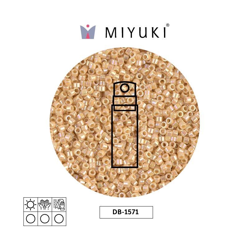 Miyuki delica 11/0 DB1571 opaco crema AB x 10g