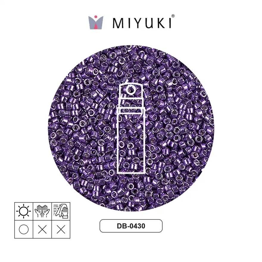 Miyuki delica 11/0 DB0430 metallic purple x 10gr